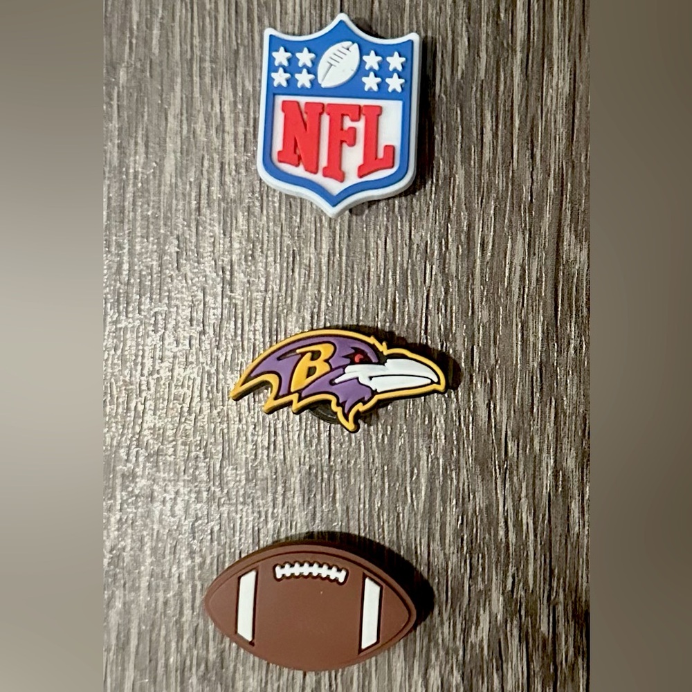 NFL Baltimore Ravens Football Croc Charm Jibbitz